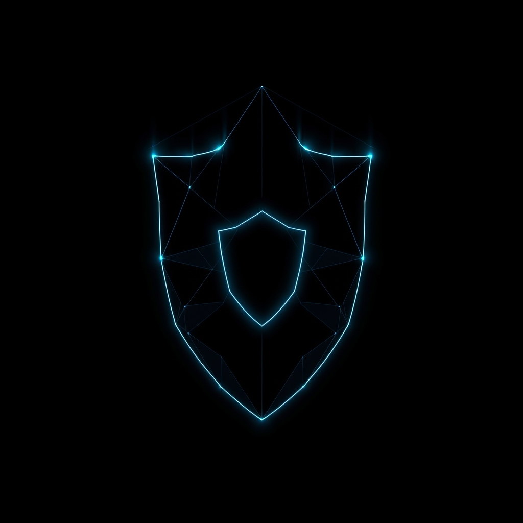 Abstract visualisation of cybersecurity protection